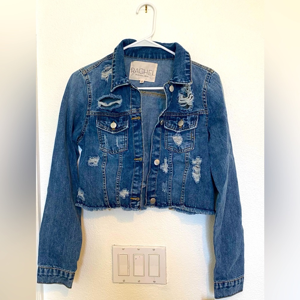 New!!! Rachel Roy Denim Jacket Crop Small